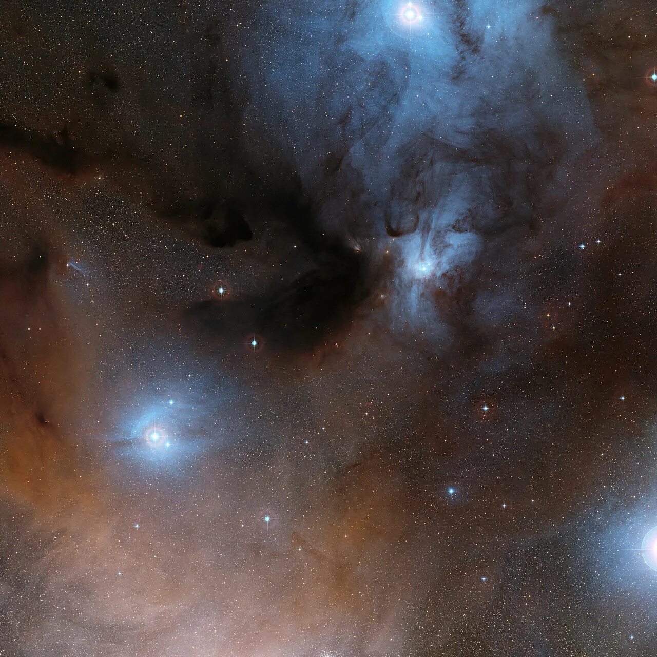 Сверхпустота эридана. Андромеда черная дыра. Молекулярное облако РО Змееносца. Газопылевые туманности. Новелла межзвездная