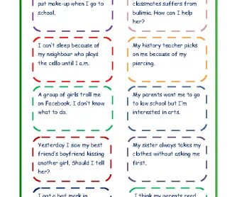 Problem cards