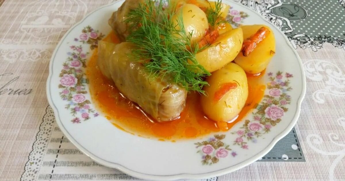 Голубцы с картофелем