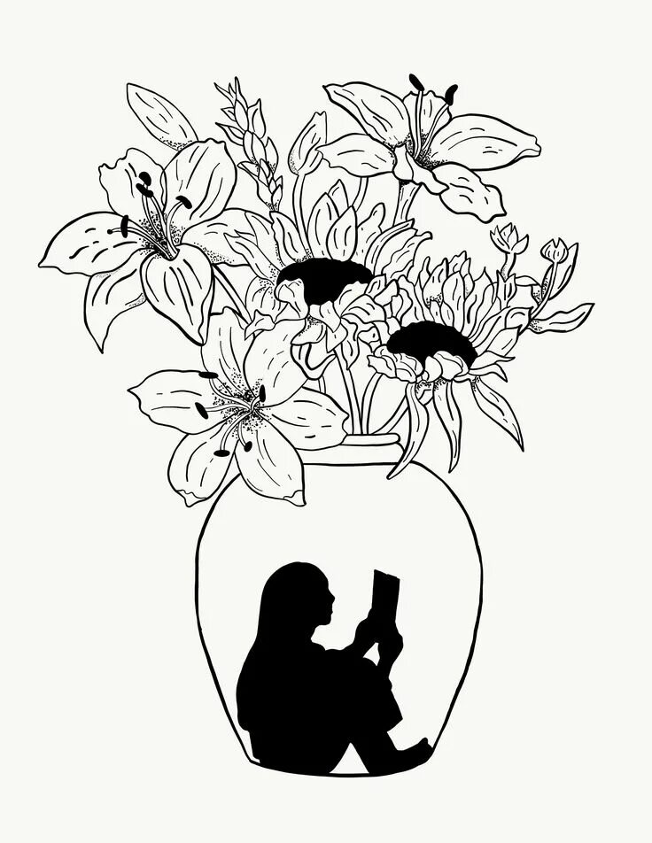 Рисунки с живыми цветами. Цветы на голове рисунок. Девушка рисует цветы. Грейс цяо. Девушка с цветами со спины рисунок.