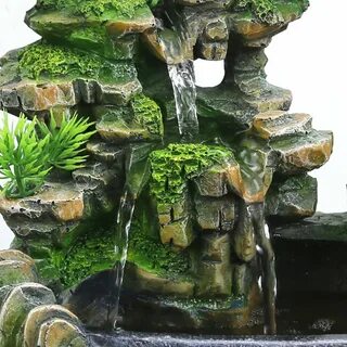 Комнатный настольный фонтан рокери водопад домашний декор светодиодное резиновое