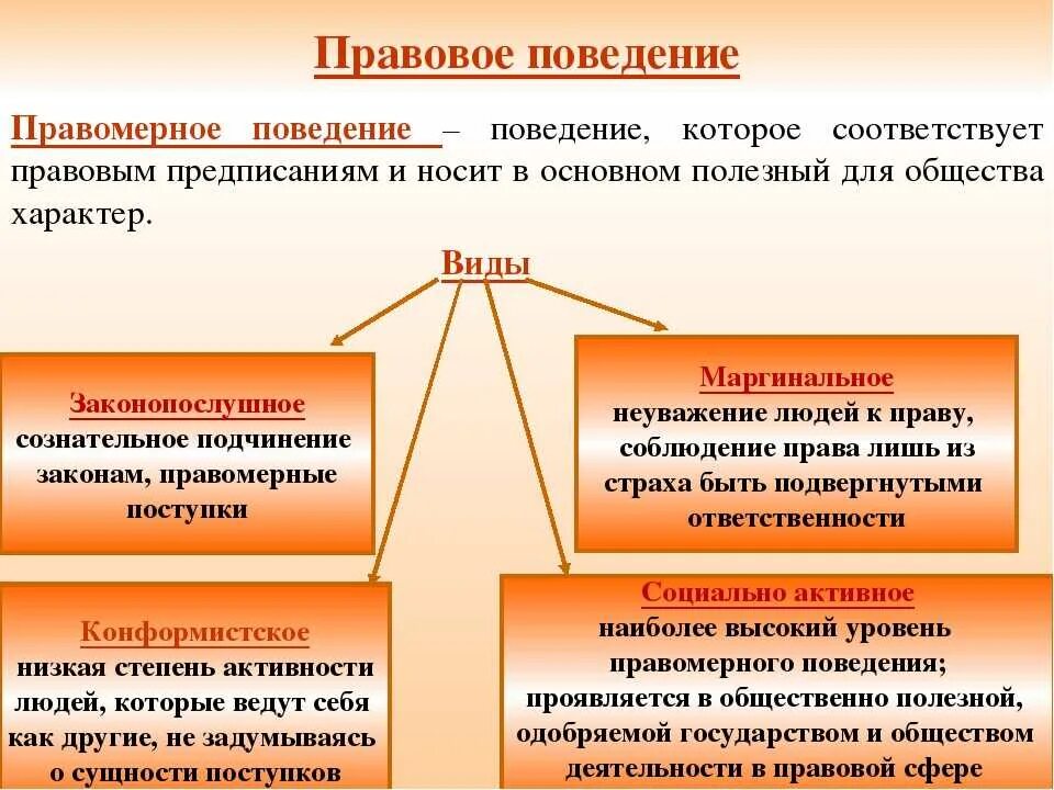 В реализации установленных норм. Правомерное поведение понятие и виды. Правовое поведение понятие и виды. Понятие правомерного поведения виды правомерного поведения. Выида правомерно го поведения.