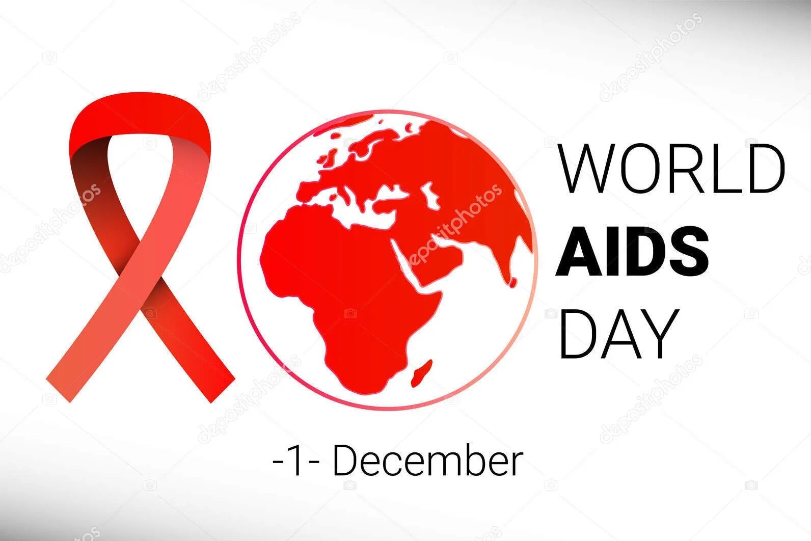 Aids post. World aids day. вич векторные иллюстрации. ribbon hiv. december красная.
