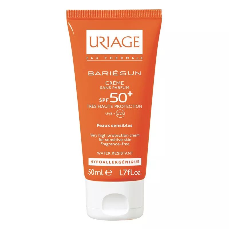 Солнцезащитный крем купить в аптеке. Uriage СПФ 50+. Uriage SPF 50 солнцезащитный Bariesun. Солнцезащитный крем Uriage 50+. Uriage / Bariesun / Барьесан SPF 50+ крем.