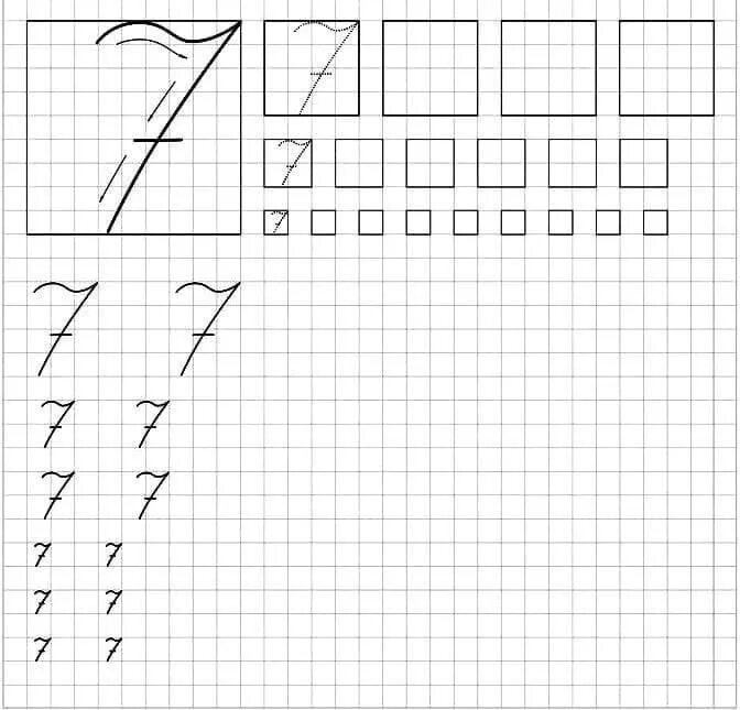Прописать цифру 7 для дошкольников. Пропись цифра 1 для детей 7лет. Число и цифра 7 прописи для дошкольников. Написание цифры 1 прописью. Как пишется семерка