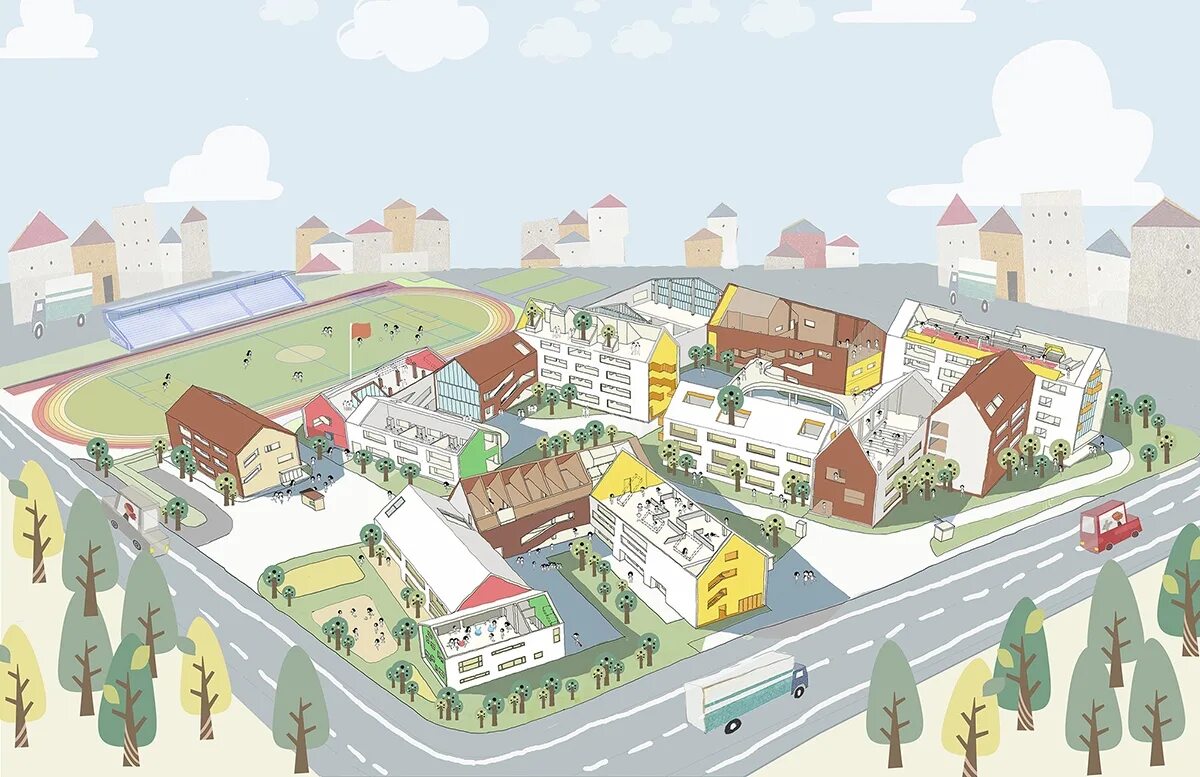 Science town. Особенности современного архитектуры китая. Сантьяго калатрава комплекс в валенсии. Парк ля вилетт в париже. Парк ла виллет в париже.