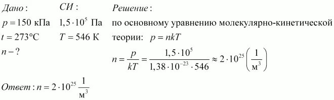 Количество газа в сосуде