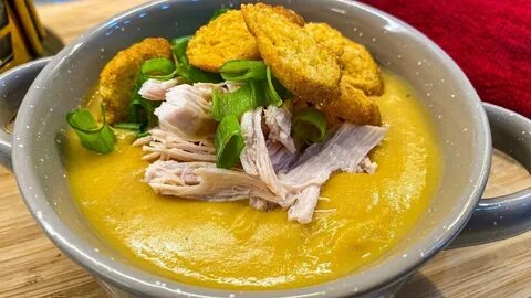 Гороховый суп с копченой куриной грудкой