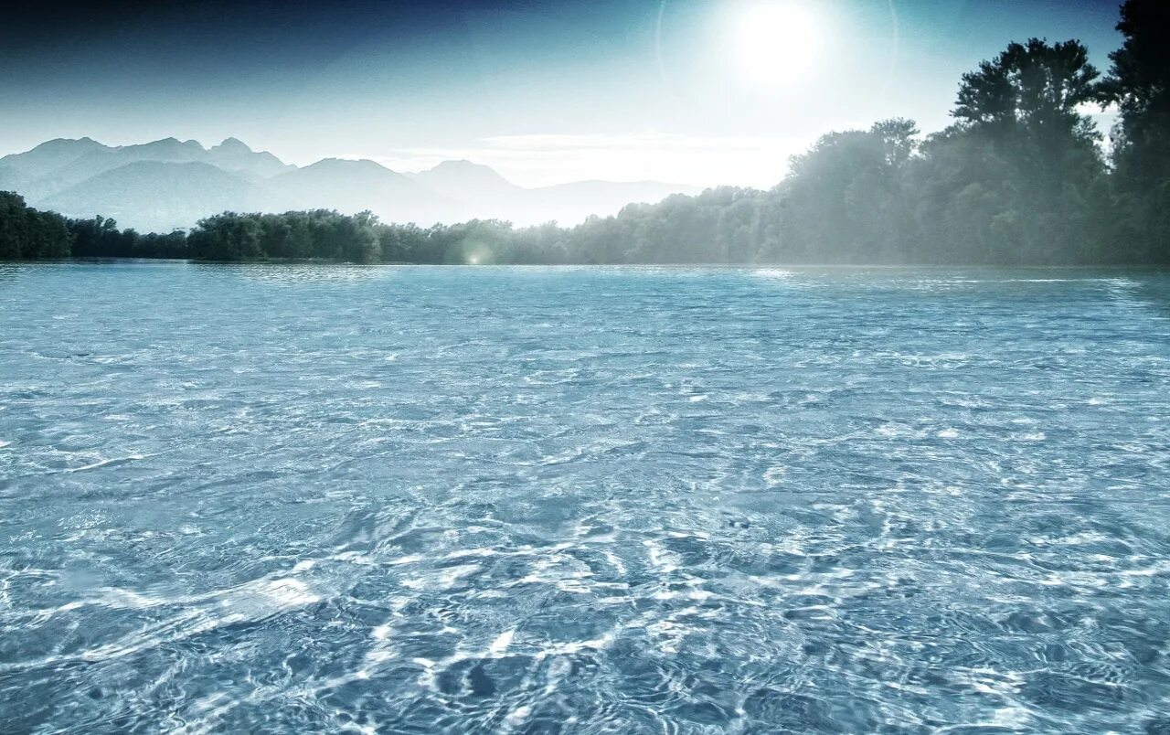 Бирюзовая вода. Океан рябь. Море вода. Лазурная лагуна. Прозрачная вода.