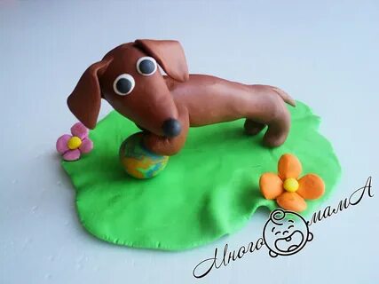 Собака из пластилина поэтапно