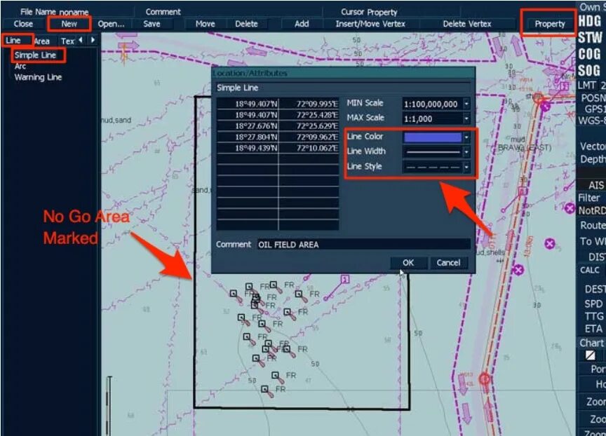 Go to area. No go area ecdis. конфигурирование системы ecdis. passage plan на судне. знак силовой кабель ecdis.