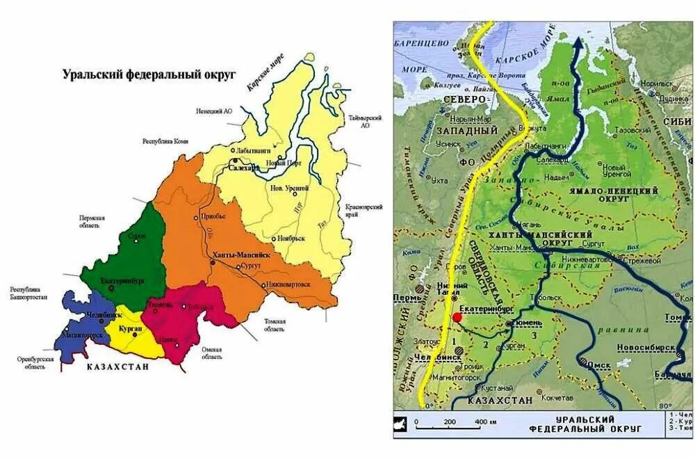 Карта урала с городами и реками. Уральский федеральный округ карта. Карта Уральского федерального округа России. Уральский федеральный округ на карте России. УФО Уральский федеральный округ.