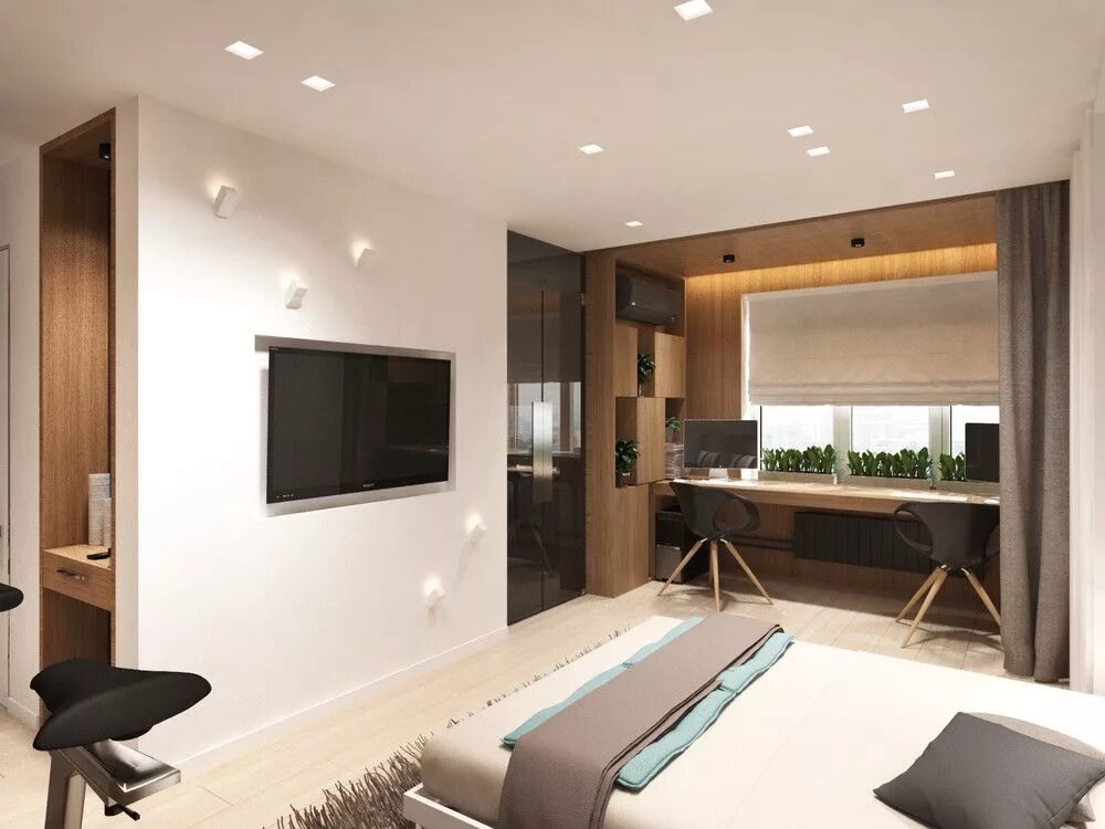 Apartamento moderno de apenas 34 metros quadrados Small apartment decorating liv