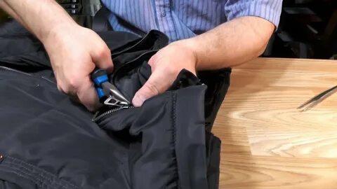 Как одеть бегунок на молнию на куртке