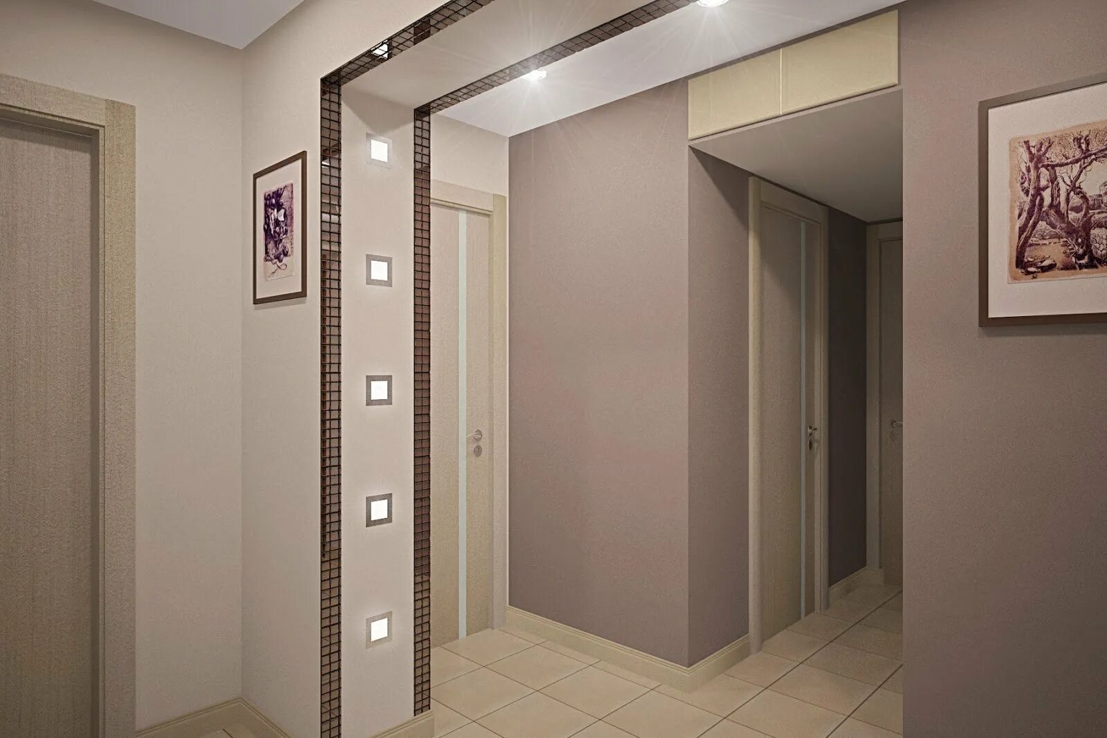 Коридор с круглой стеной. Шкаф в квадратную прихожую. Современный интерьер прихожей. Ниша из гипсокартона в коридоре. Короба в прихожей.