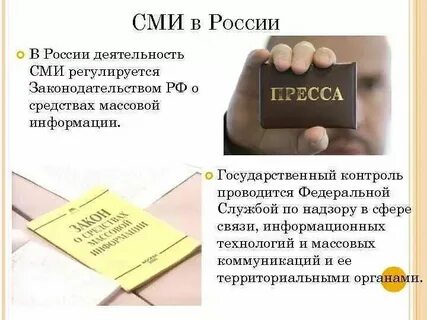 Закон о средствах массовой информации дающий