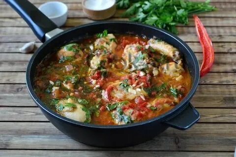 Чахохбили из курицы классический пошаговый