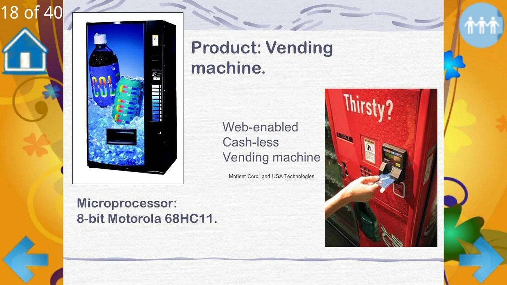 Android vending. Cosmos reverse vending machine system animation.