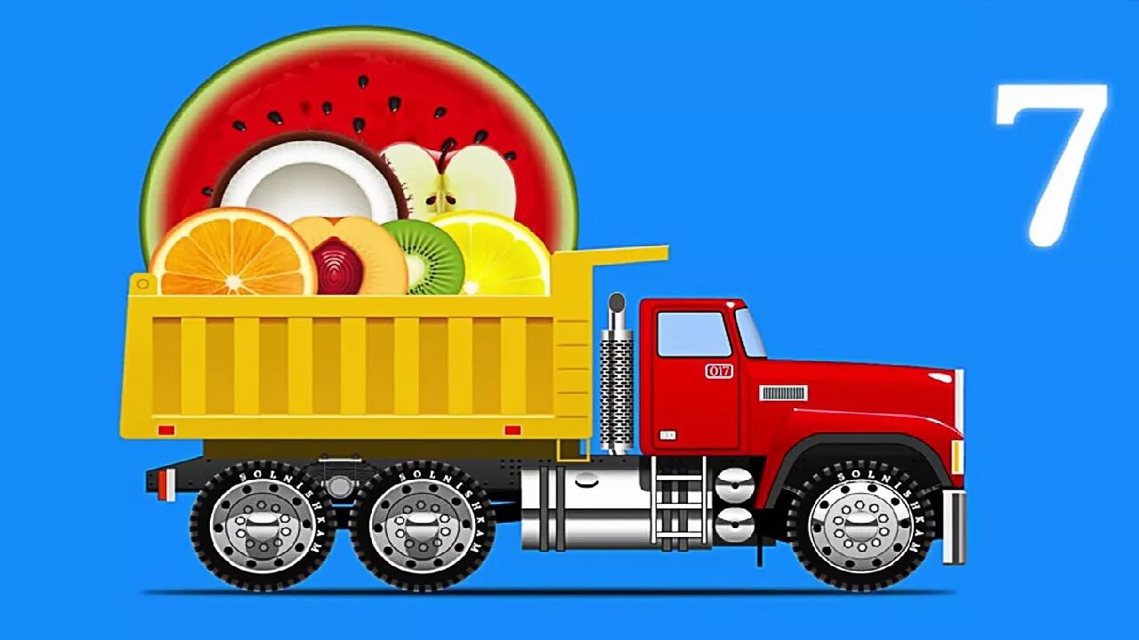 Грузовички яйца. Грузовик с фруктами. Грузовик с фруктами машинка. Мультяшный фруктовый грузовик.