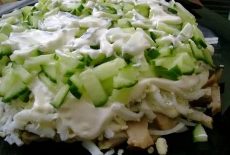Салат курица с картошкой огурцом