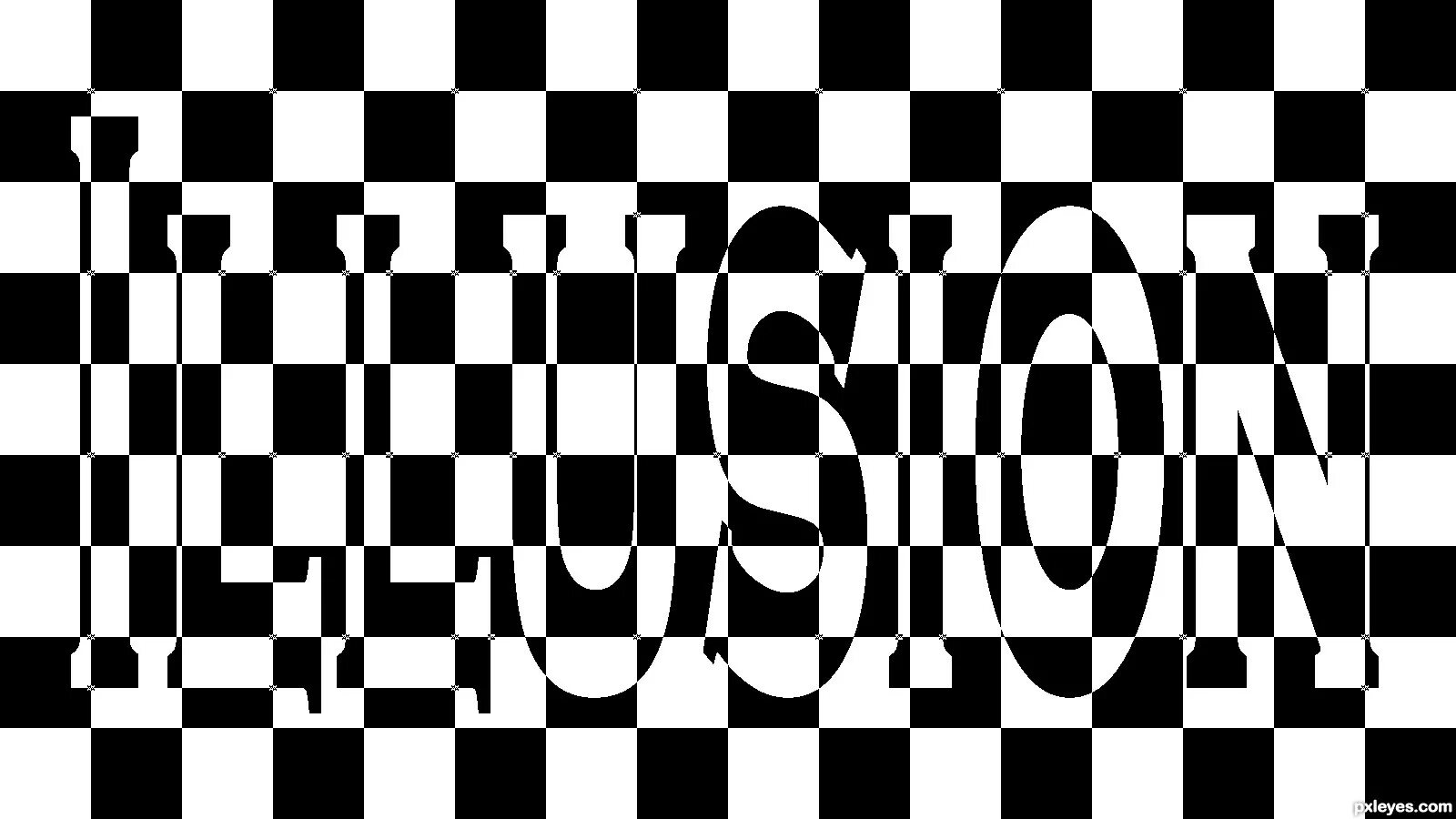 Иллюзия 9 букв. Оптические иллюзии. Зрительные искажения. Шахматная иллюзия. Искажение изображения.