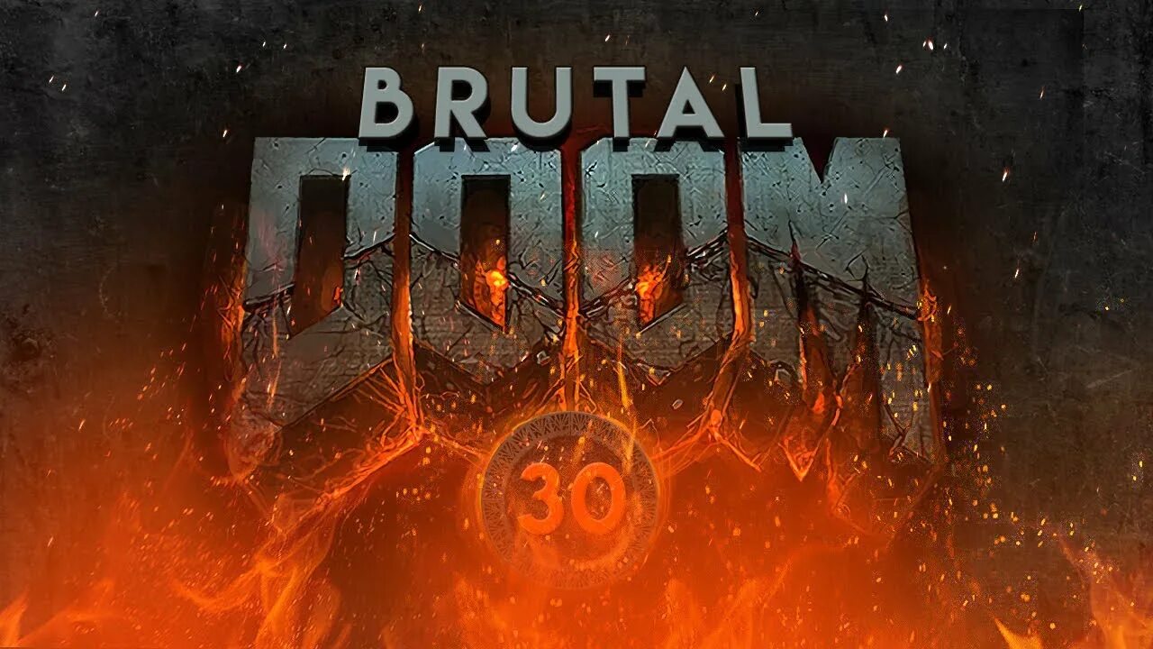 Установить brutal. Брутал дум лого. brutal doom logo.