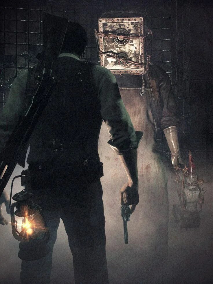 Evil within арбалет. The evil within хранитель сейфоголовый.