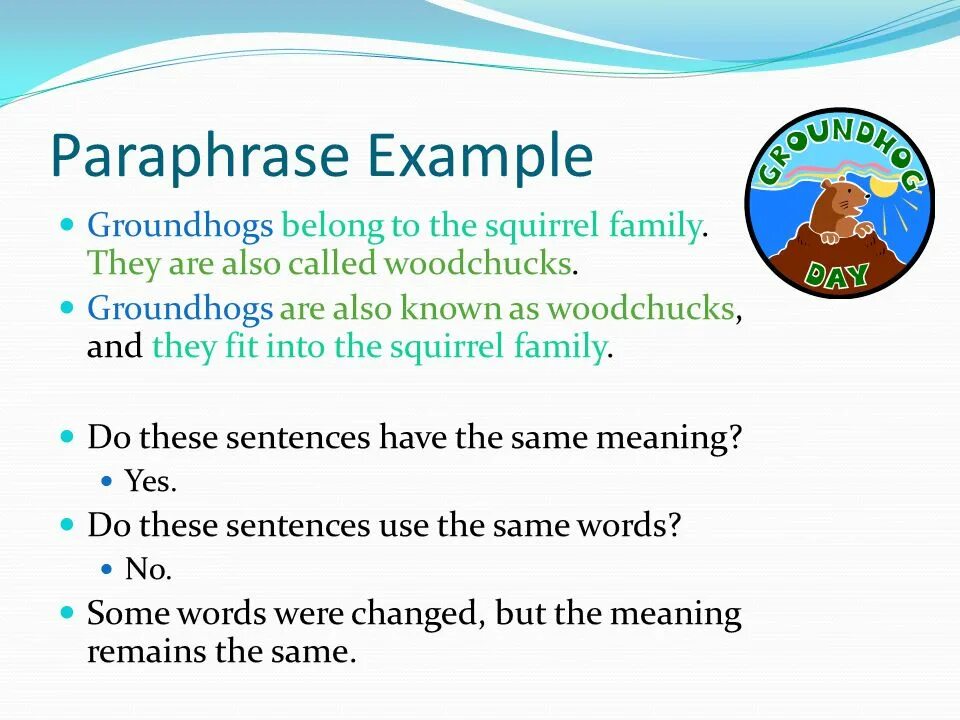 Paraphrase the given. Paraphrase. paraphrasing examples. paraphrase the sentences.