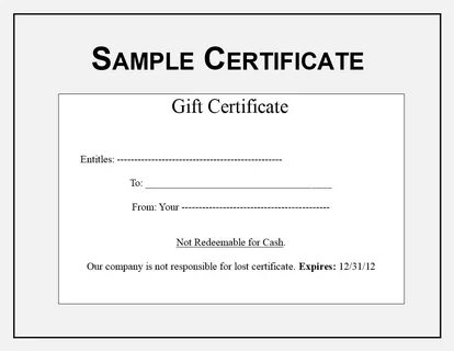 Certificate example