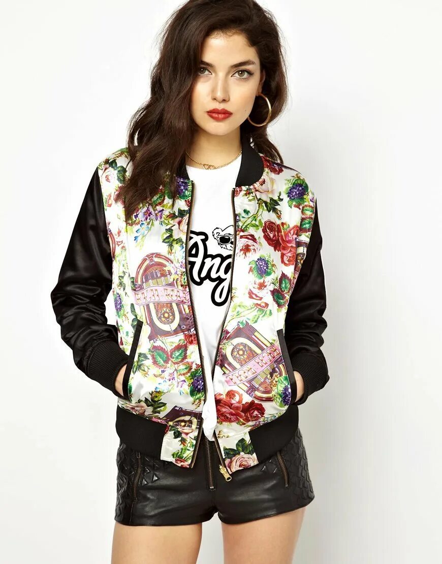 Купить женские куртки Zeagoo Zeagoo Damen Frühling Herbst Bomberjacke Bikerjacke