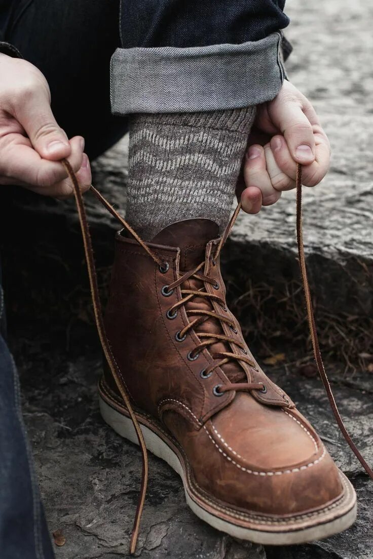 Toe boot. Red wing moc toe. moc toe boots. moc toe ботинки. зимние ботинки для мужчин бе верёвки.