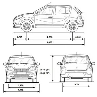 Размеры сандеро 2012