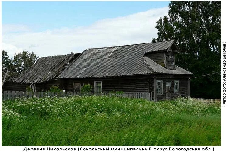 Оставив деревню никольскую