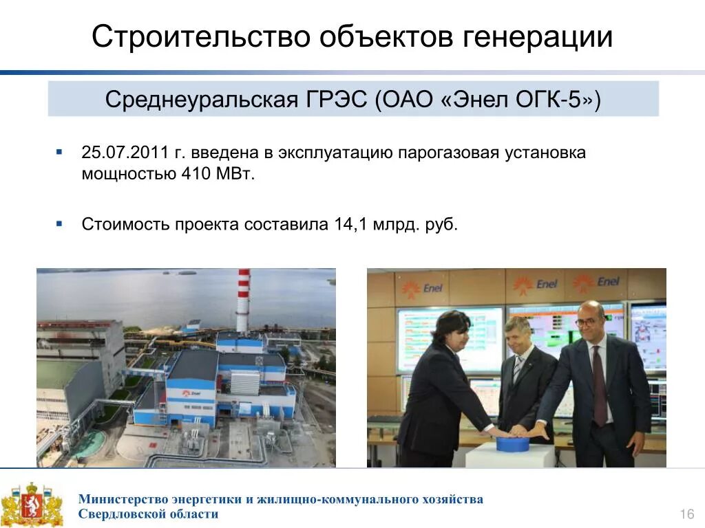 Генерирующий объект. Объекты генерации. оао &quot;энел россия&quot;. среднеуральская грэс на карте.