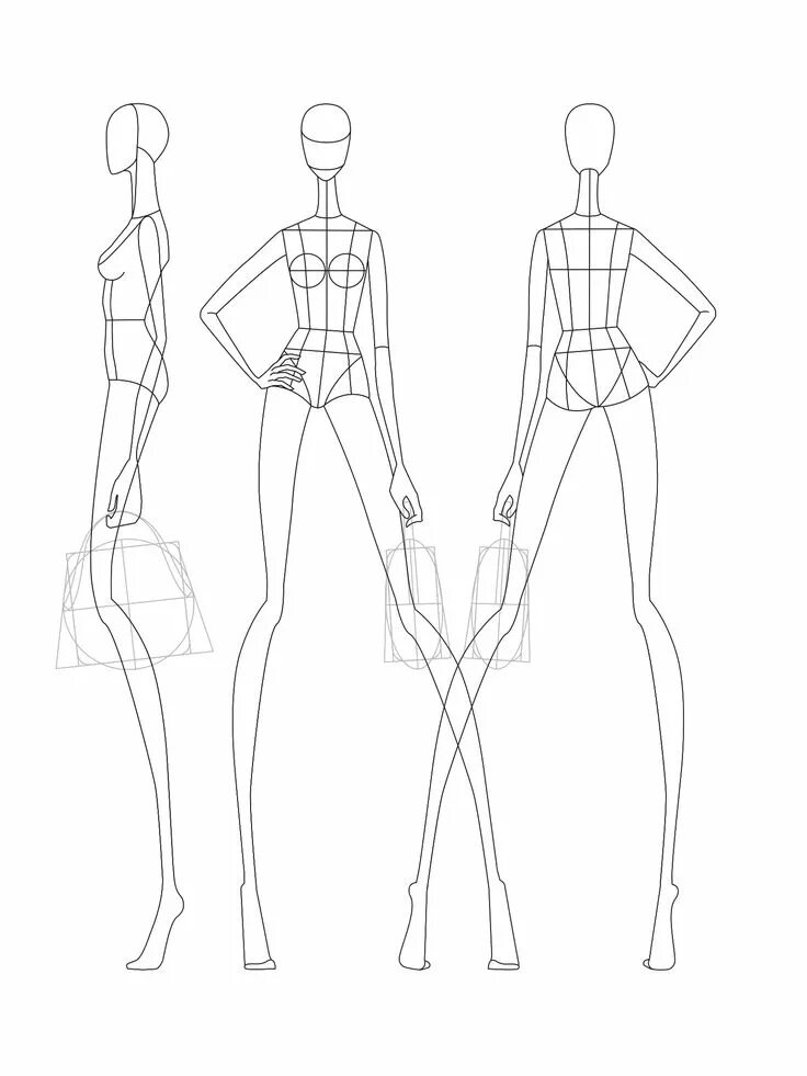 Построение женской фигуры. Эскиз фигуры для моделирования. Рисунки дизайнеров одежды. Эскиз модели. Фигура для эскизов одежды.