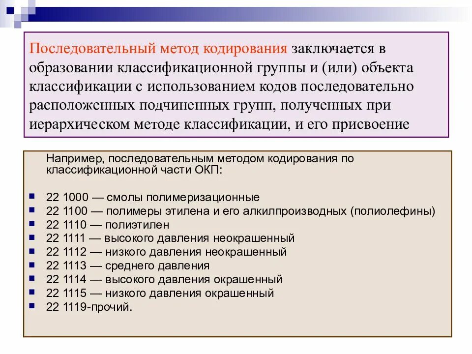 Код образования. Классификационный метод кодирования. Последовательный метод кодирования. Последовательная система кодирования пример. Параллельный метод кодирования.