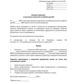 Госпошлина за судебный приказ о взыскании алиментов