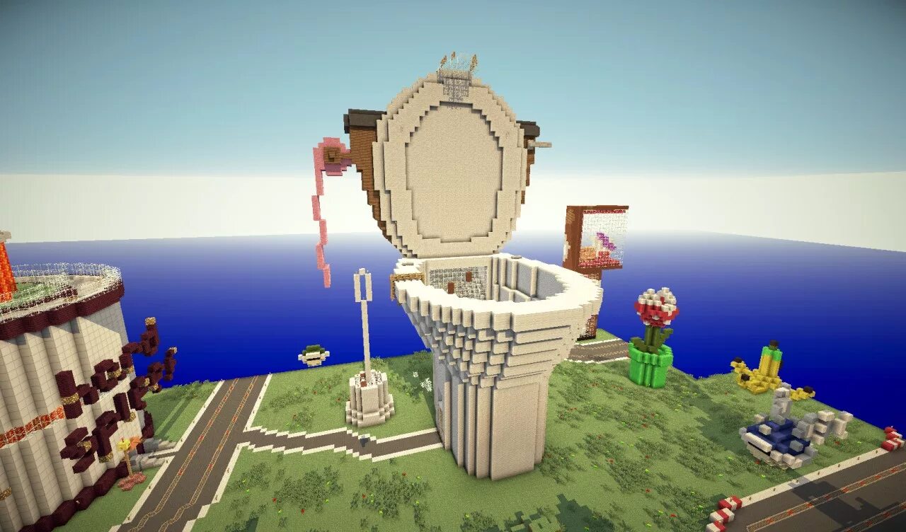 Minecraft skibidi toilet 19.1. Унитаз в МАЙНКРАФТЕ. Туалет в МАЙНКРАФТЕ постройка. Унитаз в МАЙНКРАФТЕ большой. Унитаз в МАЙНКРАФТЕ постройка.