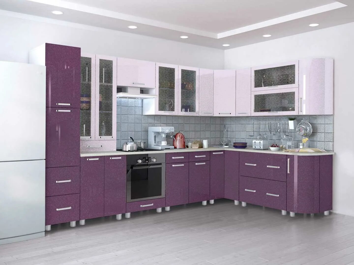 Фиолетовая кухня. Корпусная мебель кухня. Фабрики кухонной мебели. Мебельные гарнитуры кухонные.