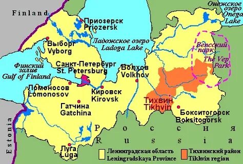 Тихвин на карте