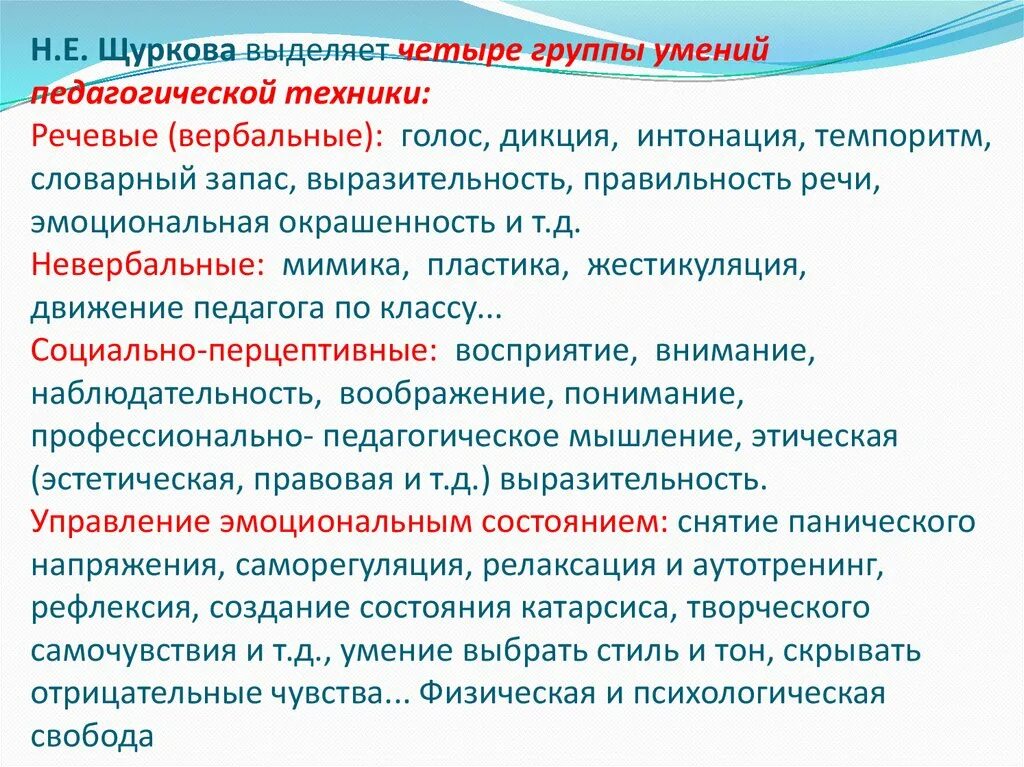 Щуркова педагогическая технология. Теория воспитания н.е Щуркова. Группы умений педагогической техники по н.е.Щурковой. Методы воспитания педагогика Щурковой. 5 групп навыков