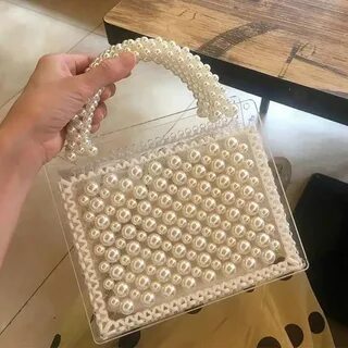 Сумка из бусин ручка кольцами