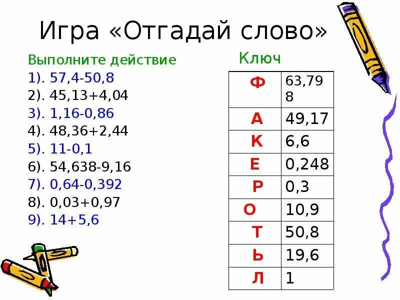 Занимательные задания на сложение и вычитание десятичных дробей. Сложение и вычитание десятичных дробей задания. Сложение и вычитание десятичных дробей интересные задания. Интересные задачи на сложение и вычитание десятичных дробей.