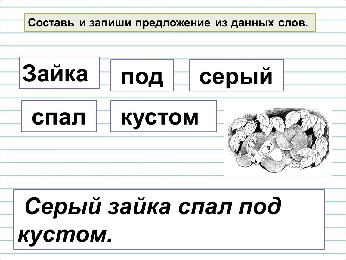 Составь и запиши предложения. Составление и запись предложений. Написание слов с непроверяемой буквой безударного гласного звука. Схема слова Зайка. Составить предложения из слова город