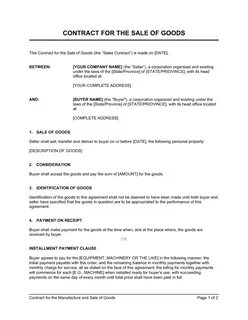 International sale contract