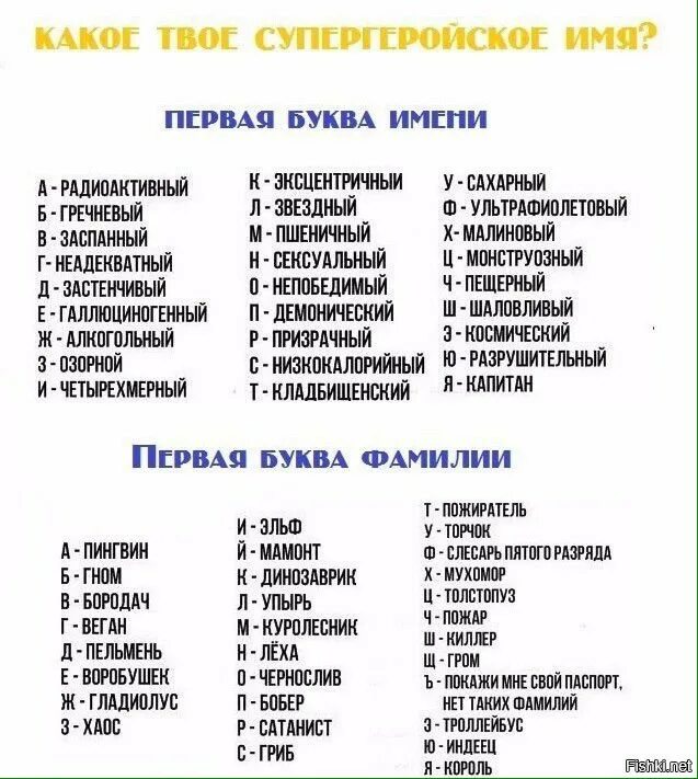 1 имя есть. Твоё Супергеройское имя. Первая буква твоего имени и фамилии. Какое твое имя. Твоё Супергеройское ИМЯИМЯ.