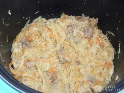 Квашеная капуста тушеная с мясом в мультиварке