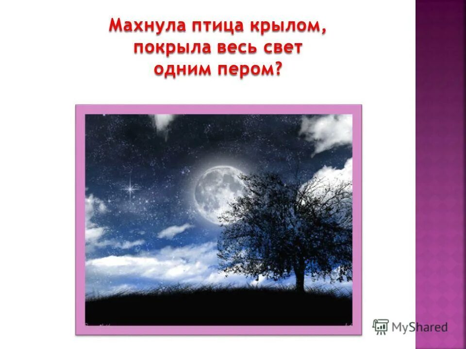 махнула птица крылом закрыла свет одним пером. махнула птица крылом закрыла свет одним пером. загадка махнула птица крылом и закрыла весь свет. махнула птица крылом. махнула птица крылом закрыла весь свет одним пером ответ на загадку.