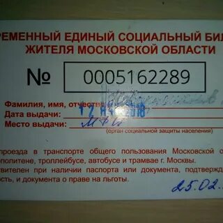 Как получить временный социальный проездной