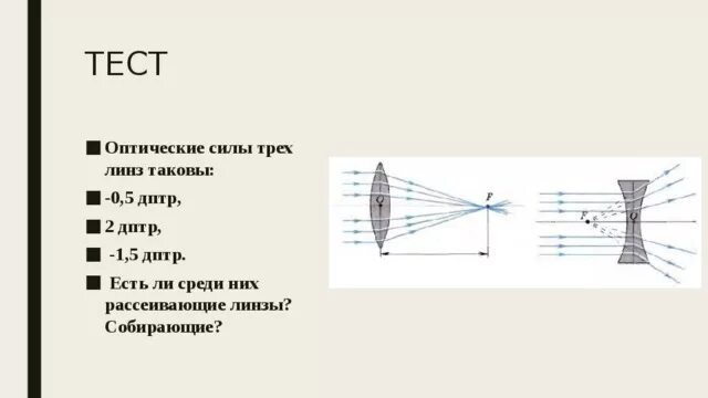 Оптические силы трех линз таковы -0.5 дптр 2. Оптическая сила линзы для рассеивающей линзы. -0, 5 Дптр рассеивающая линза?. Линза на 2.5 дптр. 0.5 дптр